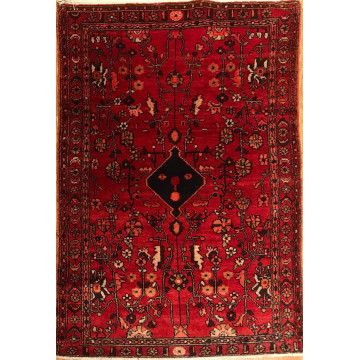 4.6 x 7.2 Vintage Tribal 100% Wool Hand Knotted Vegetable Dye Area Rug 421783 Montaage Inc. image 1