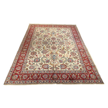 8.1 x 11.7 Vintage Garden Design 100% Wool Hand Knotted Area Rug 421795 Montaage Inc. image 1
