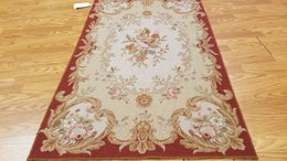 3 x 5 Hand Woven French Aubusson needle point Wool 421806 Montaage Inc. image 2