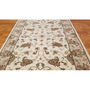 3 x 5 Ivory Wool & Silk Hand Knotted Area rug 422151 Montaage Inc. image 2