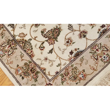 3 x 5 Ivory Wool & Silk Hand Knotted Area rug 422151 Montaage Inc. image 5