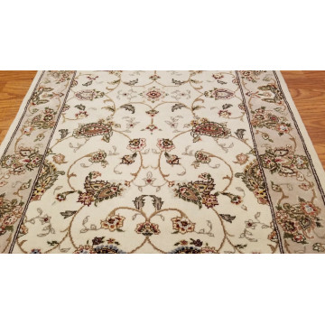 3 x 5 Ivory Wool & Silk Hand Knotted Area rug 422151 Montaage Inc. image 6