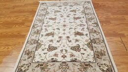 3 x 5 Ivory Wool & Silk Hand Knotted Area rug 422151 Montaage Inc. image 1
