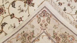 3 x 5 Ivory Wool & Silk Hand Knotted Area rug 422151 Montaage Inc. image 9