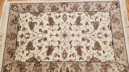 3 x 5 Ivory Wool & Silk Hand Knotted Area rug 422151 Montaage Inc. image 3