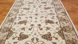 3 x 5 Ivory Wool & Silk Hand Knotted Area rug 422151 Montaage Inc. image 4