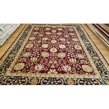 9 x 12 Maroon Navy India Jaipour  All Over Hand Knotted Wool Oriental Rug 422167 Montaage Inc. image 1