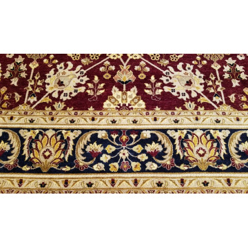 9 x 12 Maroon Navy India Jaipour  All Over Hand Knotted Wool Oriental Rug 422167 Montaage Inc. image 3