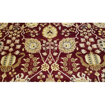 9 x 12 Maroon Navy India Jaipour  All Over Hand Knotted Wool Oriental Rug 422167 Montaage Inc. image 5