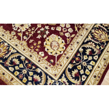 9 x 12 Maroon Navy India Jaipour  All Over Hand Knotted Wool Oriental Rug 422167 Montaage Inc. image 6