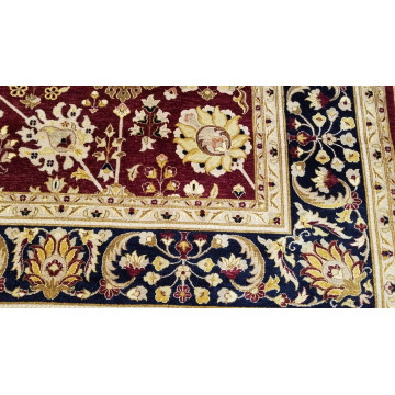 9 x 12 Maroon Navy India Jaipour  All Over Hand Knotted Wool Oriental Rug 422167 Montaage Inc. image 7