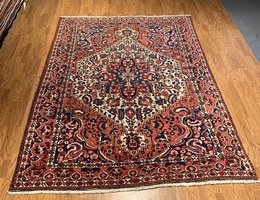 7 x  10.1 Vintage Hand Knotted 100% Wool Vegetable Dye Area Rug 422222 Montaage Inc. image 1