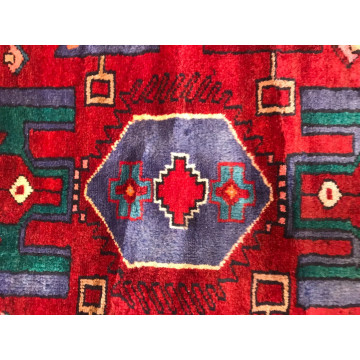 4.3x 7.1 Vintage Tribal 100% Wool Hand Knotted Vegetable Dye Area Rug 422871 Montaage Inc. image 6
