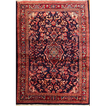 4.6 x 7 Vintage Tribal 100% Wool Hand Knotted Vegetable Dye Area Rug 427212 Montaage Inc. image 6