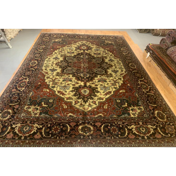 10 x 13.10 ft Indo Hariz Hand Knotted 100% Wool Rug 428075 Montaage Inc. image 1
