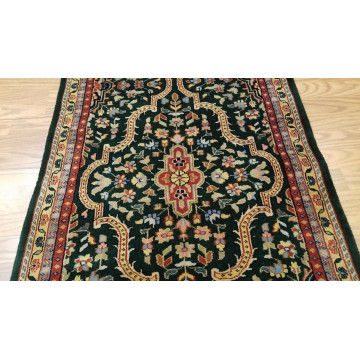 2.6 x 10 Emerald Green Indo Hand Knotted Wool Oriental rug 480470 Montaage Inc. image 4