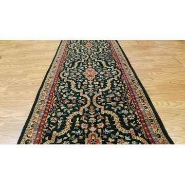 2.6 x 10 Emerald Green Indo Hand Knotted Wool Oriental rug 480470 Montaage Inc. image 5