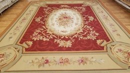 8' x 10' Hand woven French Aubusson Weave 100% wool Area rug 500019 Montaage Inc. image 1