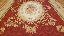 8' x 10' Hand woven French Aubusson Weave 100% wool Area rug 500019 Montaage Inc. image 8