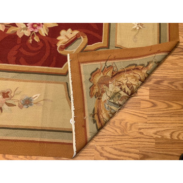 8 x 10 Aubusson Weave 100% Wool Hand Knotted Area Rug 500019 Montaage Inc. image 5