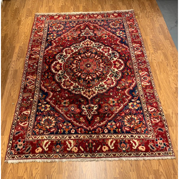 7 x 10 Vintage Hand Knotted 100% Wool Vegetable Dye Area Rug 500031 Montaage Inc. image 1