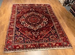 7 x 10 Vintage Hand Knotted 100% Wool Vegetable Dye Area Rug 500031 Montaage Inc. image 3