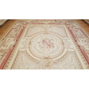 9 x 12 Hand woven French Aubusson Tapestry 100% wool Area rug 500251 Montaage Inc. image 2