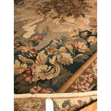 9 x 12  Needle Point 100% Wool Hand Knotted Area Rug 500252 Montaage Inc. image 2