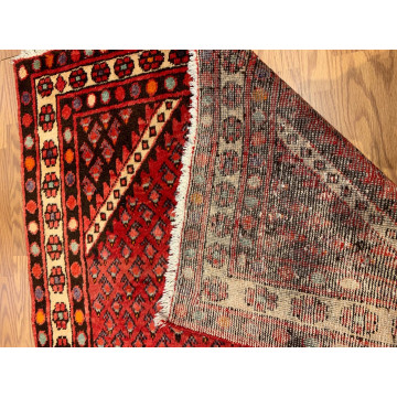 4.6 X 6.11 Vintage Tribal Red Hand Knotted 100% Wool Vegetable Dye Rug 500760 Montaage Inc. image 2