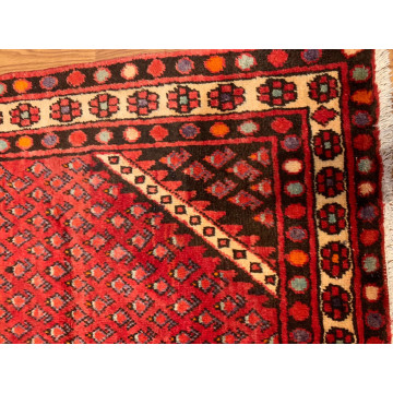 4.6 X 6.11 Vintage Tribal Red Hand Knotted 100% Wool Vegetable Dye Rug 500760 Montaage Inc. image 3