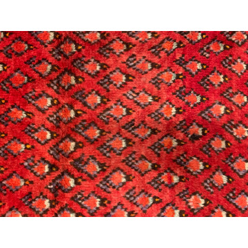 4.6 X 6.11 Vintage Tribal Red Hand Knotted 100% Wool Vegetable Dye Rug 500760 Montaage Inc. image 4