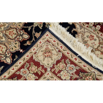 3 x 5 Navy & Burgundy Wool & Silk Hand Knotted Area rug 501046 Montaage Inc. image 7