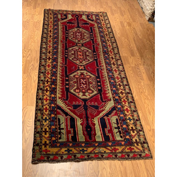 4.3 x 11.6 Vintage Hand Knotted 100% Wool Vegetable Dye Area Rug 501085 Montaage Inc. image 2