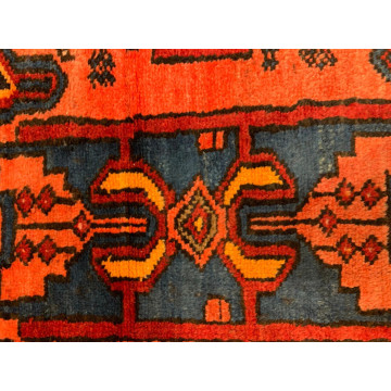 3.5 x 6.8 Vintage Tribal Rust 100% Wool Vegetable Dye Rug 501169 Montaage Inc. image 6