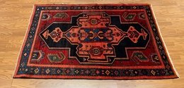 3.5 x 6.8 Vintage Tribal Rust 100% Wool Vegetable Dye Rug 501169 Montaage Inc. image 2