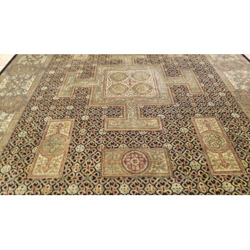 8 x 10 Indo Agra Hand spawned Wool Hand Knotted Oriental Rug