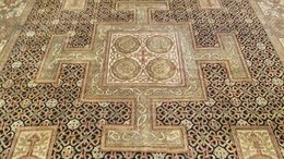 8 x 10 Indo Agra Hand spawned Wool Hand Knotted Oriental Rug 501234 Montaage Inc. image 4