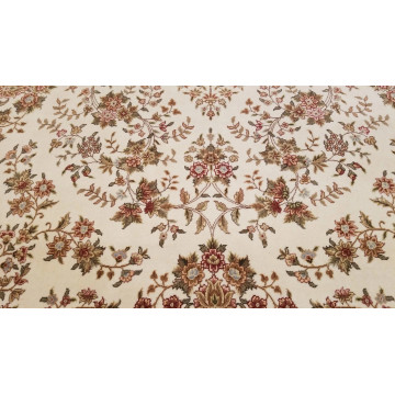 8 x 10 Fine Sino Wool & Silk Ivory Hand Knotted Oriental Rug