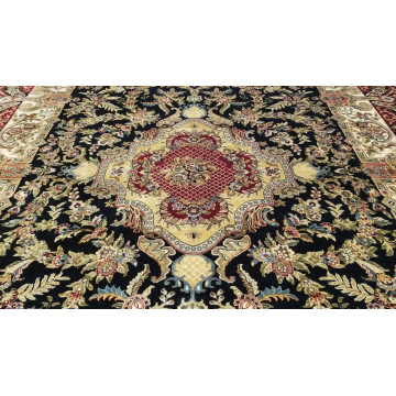 9 x 12 Black fine Quality Hand Knotted Wool Oriental Rug 501662 Montaage Inc. image 2