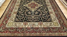 9 x 12 Black fine Quality Hand Knotted Wool Oriental Rug 501662 Montaage Inc. image 3