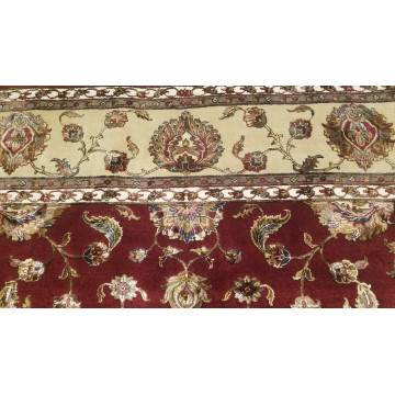 9 x 12 Red Very Beautiful Wool & Silk hand Knotted Wool Oriental Rug 501730 Montaage Inc. image 9