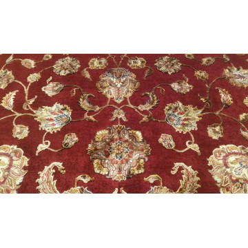 9 x 12 Red Very Beautiful Wool & Silk hand Knotted Wool Oriental Rug 501730 Montaage Inc. image 10