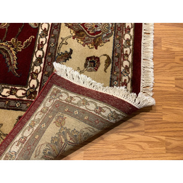 9 x 12 Red Very Beautiful Wool & Silk hand Knotted Wool Oriental Rug 501730 Montaage Inc. image 11