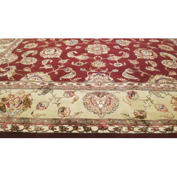 9 x 12 Red Very Beautiful Wool & Silk hand Knotted Wool Oriental Rug 501730 Montaage Inc. image 12