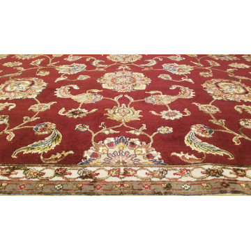 9 x 12 Red Very Beautiful Wool & Silk hand Knotted Wool Oriental Rug 501730 Montaage Inc. image 13