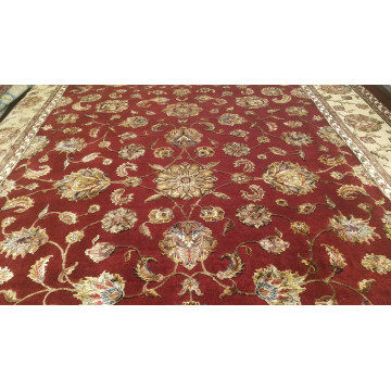 9 x 12 Red Very Beautiful Wool & Silk hand Knotted Wool Oriental Rug 501730 Montaage Inc. image 4