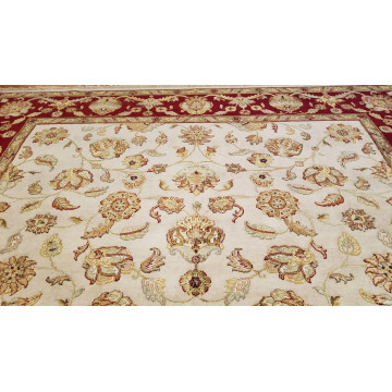 8 x 10 Indo Agra Hand spawned Wool & Silk Hand Knotted Oriental Rug 501733 Montaage Inc. image 6