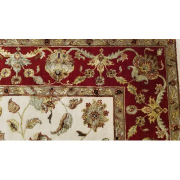 8 x 10 Indo Agra Hand spawned Wool & Silk Hand Knotted Oriental Rug 501733 Montaage Inc. image 8
