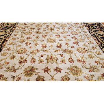 8 x 10 Indo Agra Hand spawned Wool & Silk Hand Knotted Oriental Rug 501738 Montaage Inc. image 6