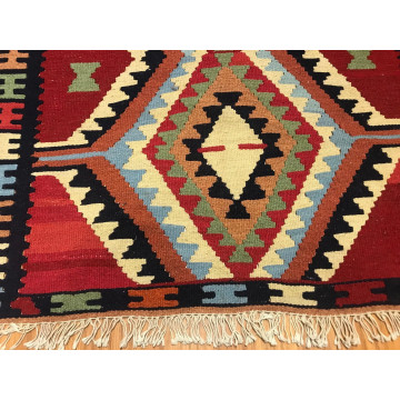 3.3 x 5.1 Kilim 100% Wool Hand Knotted Area Rug